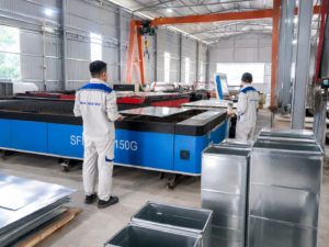 Ống gió vuông nẹp C tại xưởng Kaiyo