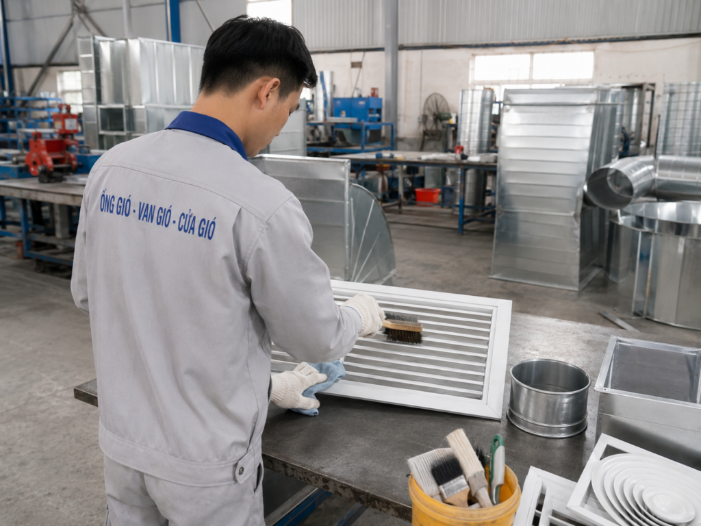 vệ sinh cửa gió