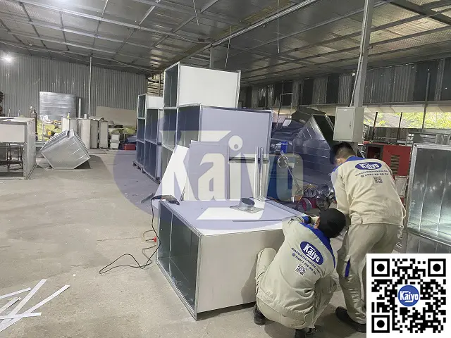Sản xuất ống gió chống cháy ei tại xưởng