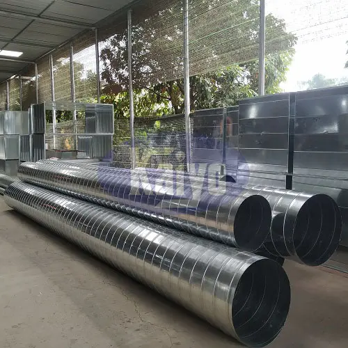 Ống gió tròn xoắn sản xuất tại xưởng Kaiyo Việt Nam